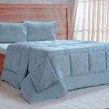 Edredom Prime Super King 3d Embossed 260x280cm Bruma Azul