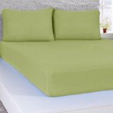 Lençol Casal Serena Malha 100% Algodão 138x188x23 Verde