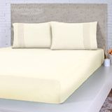 Lençol Solteiro Bella Cama Malha 100% Algodão 88x188x30cm Duna