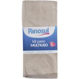 Kit 3 Panos Microfibra Multiuso 50x70cm