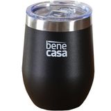 Copo Térmico Para Bebidas Com Tampa 360ml Preto