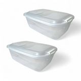 Kit 2 Caixas Organizadora Container Transparente 3 Litros