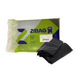 Saco De Lixo Preto 100 Litros Reciclado Reforçado Boca Larga Zibag Rolo Com 100 Unidades