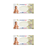 Kit 3 Pacotes De Toalha Umedecida Personalidade Baby Total Care 20x15cm Com 100 Lenços Cada