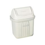 Lixeira 6,5l Retangular Gelo Com Tampa Basculante Branca Sanremo