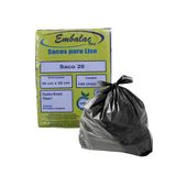 Saco De Lixo 20 Litros Preto Embalac Com 100 Unidades