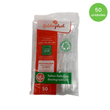 Faca Para Refeição Leve 15cm Transparente Goldenplast Com 50 Unidades