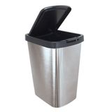 Lixeira 9l Com Tampa Click Em Adesivo Tipo Inox Arqplast