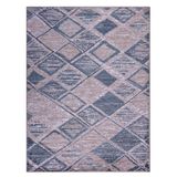 Tapete Para Sala Classic Fiji 9 Creme Azul 1,00x1,50m