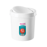 Lixeira 4,3l Redonda Branca Com Tampa Basculante Sr273 Sanremo