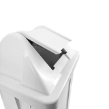 Lixeira 60l Quadrada Branca Com Tampa Basculante Jsn