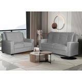 Sofa Hellen Cj Estofado Belize 3/2 Cinza