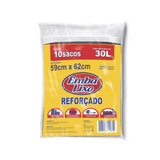 Saco De Lixo 30 Lixo Preto Reforçado Embalixo Com 10 Unidades