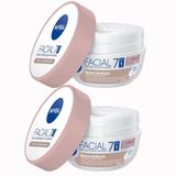 Kit 2 Nivea Hidratante Facial Beleza Radiante 7 Em 1 100g