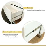 Cozinha Completa 5 Portas E 5 Gavetas 100% Mdf Rainha Branco/nature Nesher Branco/nature