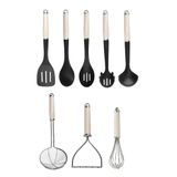 Kit Utensílios De Cozinha 8 Peças Luxo Creme Kitchenaid