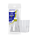 Copo Acrílico Para Whisky Cristal 300ml Strawplast Com 10 Unidades