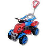 Carrinho De Passeio Infantil Quadriciclo Com Haste E Pedal Spider