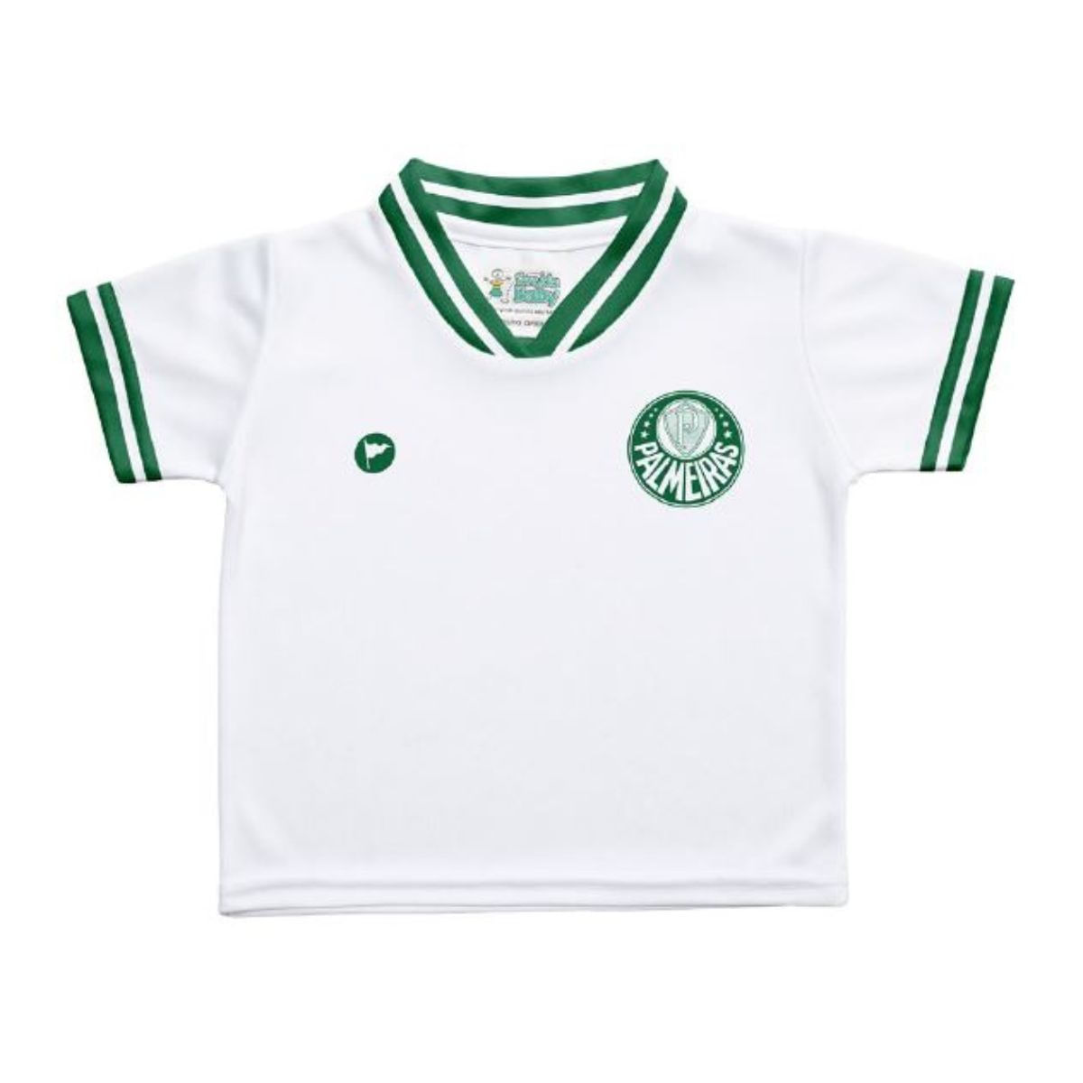 Camiseta Bebê Branca Palmeiras - Torcida Baby