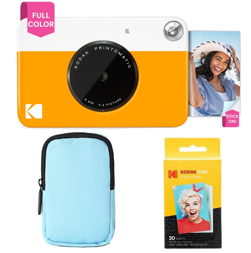 Câmera De Impressão Instantânea Kodak Printomatic Starter Bundle Amarela