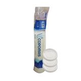 Tampa Para Pote De 100ml E Copos De 180/200ml Transparente Copomais Com 100 Unidades