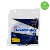 Prato Raso 15cm Branco Para Sobremesas Cristalcopo Com 10 Unidades