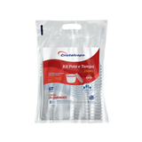Pote De 250ml Redondo Com Tampa Transparente Cristalcopo Com 25 Unidades