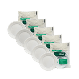 Kit 5 Pacotes De Prato Refeição Raso 21 Fonplast Branco C/ 10 Unidades