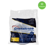 Prato Fundo 15cm Branco Cristalcopo Com 10 Unidades - Estilo Cumbuca