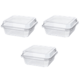 Kit 3 Pacotes Embalagem Quadrada 200ml Com Tampa G650sf Galvanotek Com 10 Unidades Ideal Para Doces