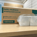 Papel Higiênico Interfolhado Cai-cai Folha Dupla Ipel Indaial Com 8.000 Folhas Mais Higiene E Economia Em Cada Folha Para Banheiros De Alta Demanda.