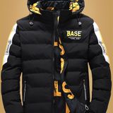 Jaqueta Parka Masculina Dupla Face Com Capuz Preto Egg
