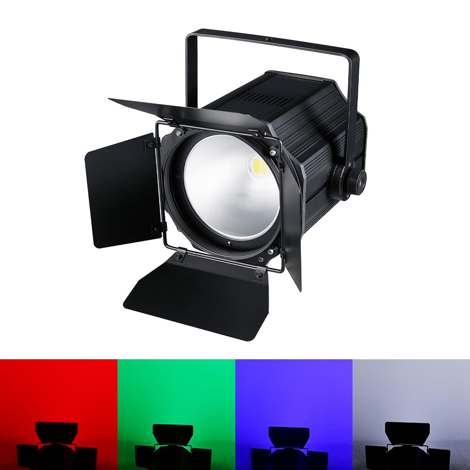Luzes De Palco Djxfli 200w Cob Rgbw 4 Em 1 Led Par Com Portas De Celeiro