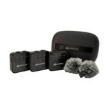 Microfone De Lapela Sem Fio De Canal Duplo Com Abafadores
