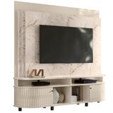 Estante Home Tv 65 Pol 2p 183 Cm Daytona Calacata Off White Madetec