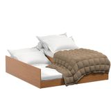 Cama Matrix 3 Em 1 Quarto Solteiro Com Auxiliar E Casal Nature Nature