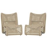 2 Cadeiras Poltronas Texas Corda Náutica Varanda Jardim Rami