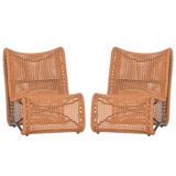 2 Cadeiras Poltronas Texas Corda Náutica Varanda Jardim Terra Cota