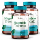 Magnésio Treonato 500mg - 60 Cápsulas - 3 Potes Para Saúde Mental E Bem-estar!