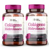 Colágeno Hidrolisado Com Vitamina C 800 Mg 60 Cápsulas: 2 Potes Pele Mais Firme E Jovem Em Cápsulas!