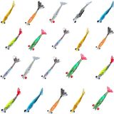 Kit 20 Un Iscas Piratas Fishing Turbo 7,5cm 8,5cm 9,5cm