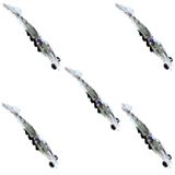 Kit 5 Un Iscas Piratas Fishing Turbo Fumaça Ova Black 7,5cm