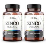 Zinco Quelato 500mg 60 Cápsulas: 2 Potes Aumente Sua Imunidade E Cuide Da Sua Pele Com Esse Mineral!