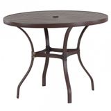 Mesa Roma Com Tampo Ripado 120 Cm Alumínio Marrom