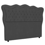 Cabeceira Casal Queen Cama Box 160cm Oregon Z04 Veludo Grafite - Mpozenato