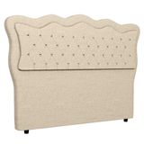 Cabeceira Casal Queen Cama Box 160cm Oregon Z04 Linho Bege - Mpozenato
