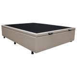 Base Box Baú Para Cama Viúva 128x188cm Liz S05 Sintético Bege - Mpozenato