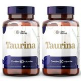 Taurina 500mg Com 60 Cápsulas - 2 Potes Energia, Foco E Desempenho Em Alta Performance