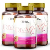 Diva 500mg 60 Capsulas - 3 Potes Beleza, Saúde E Vitalidade Em Cápsulas!