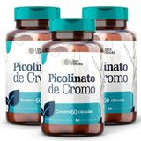 Picolinato De Cromo 500mg 60 Cap - 3 Potes Controle Da Fome, Redução De Gordura E Energia No Dia A Dia!